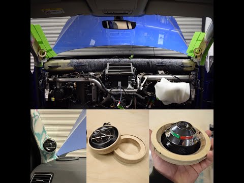 Видео: Самая безумная система SQ(L) ЧАСТЬ 2 — Установка среднечастотных и высокочастотных динамиков в VW...