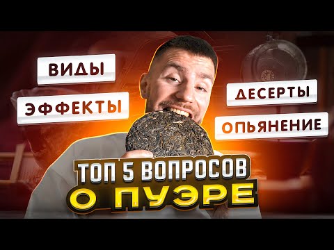 Видео: Пять вопросов о пуэре: эффект, виды, опьянение, польза, перекусы | Чайная мастерская — китайский чай