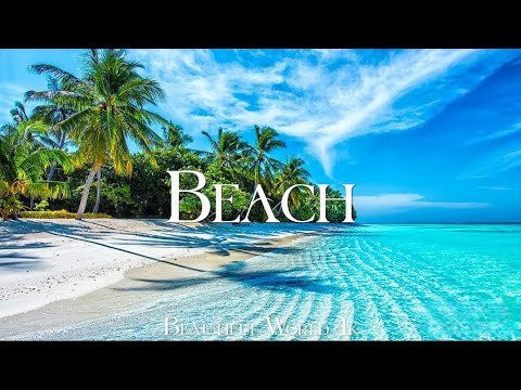 Видео: Tropical Beach 4K Relaxation Film - Расслабляющая фортепианная музыка - естественный пейзаж