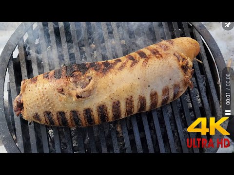 Видео: Goose roll| Goose on the grill|Рулет из гуся| Гусь на решетке