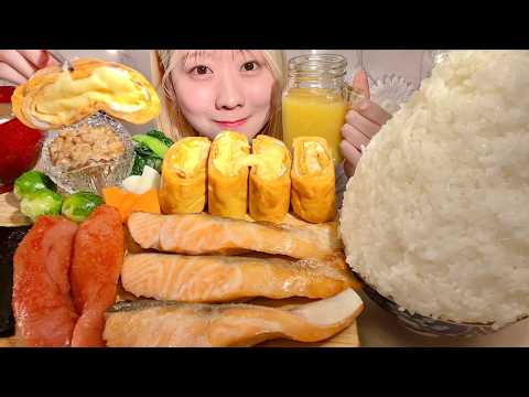 Видео: ASMR Японский завтрак【русские субтитры】【Mukbang/ Eating Sounds】