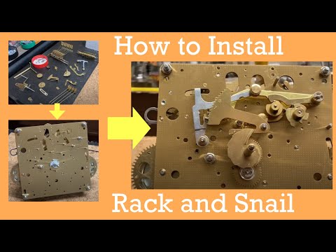 Видео: Как установить рейку и улитку для звонка и боя Hermle Triple Chime