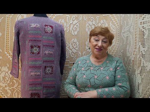 Видео: Платье "Выбираем брошь". Мастер-класс по вязанию крючком от О. С. Литвиной.