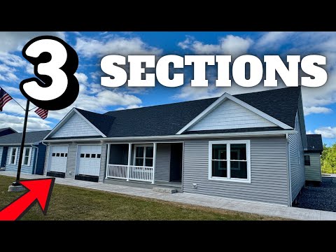 Видео: Модульный дом с тремя секциями и гаражом на две машины с ПОТРЯСАЮЩЕЙ планировкой! Обзор сборного ...