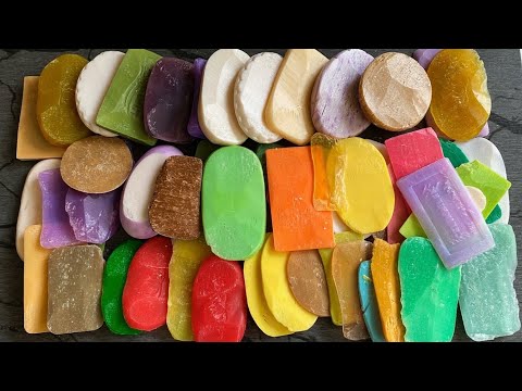Видео: Asmr cutting leftovers soap | Ломаю мыльные пластинки | Breaking soap plates |