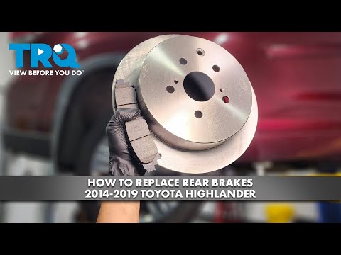 Видео: Как заменить задние тормоза на Toyota Highlander 2014-2019