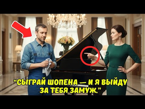 Видео: «Сыграй Шопена — и я выйду за тебя замуж», — сказала миллионерша. Но ответ уборщика её ошеломил
