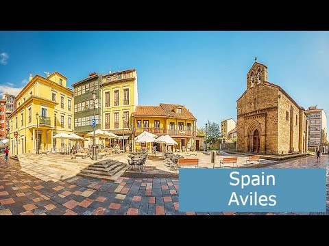 Видео: Жизнь в Испании, город Авилес. север Испании.