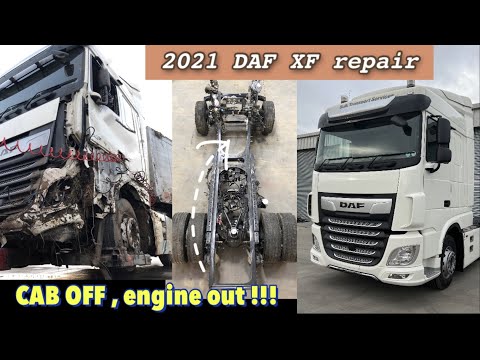 Видео: Восстановление разбитого DAF XF 2021 года. 160 часов на ремонт!!!