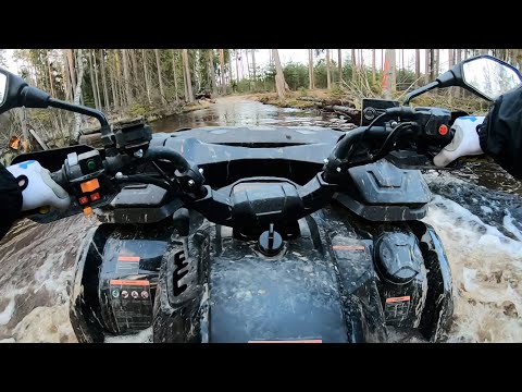 Видео: Тест драйв квадроцикла Loncin XWolf 700, BRP Outlander Max 1000/650, Aodes Pathcross 1000 Mud, KX450