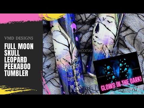 Видео: СТАКАН С ЧЕРЕПОМ ЛЕОПАРА В ПОЛНОЙ ЛУНЕ: Создайте стакан, светящийся в темноте, используя светящую...