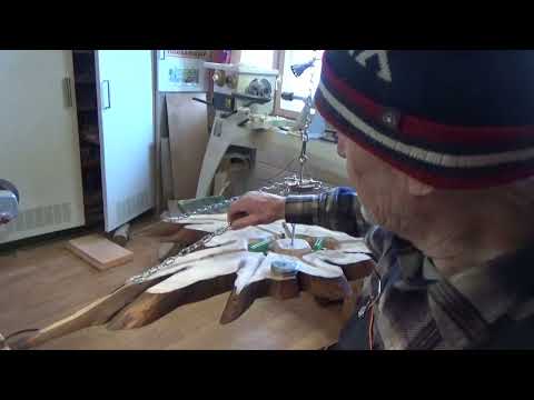 Видео: Люстра из спила вяза в стиле Арт-Деко.Полет кондора.Chandelier made  in Art Deco style.