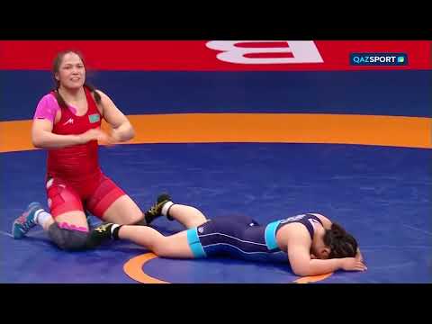Видео: Женская борьба.Чемпионат Азии. 72 кг.Финал. Жамила Бақбергенова (Казахстан) - Сумире Никура (Япония)