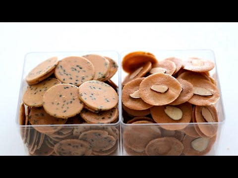 Видео: Приготовьте тонкое и хрустящее миндальное печенье/кунжутное печенье/вафельное печенье