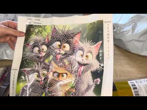 Видео: Большая распаковка частичной алмазки - часть 1 💎 #diamondpainting#алмазнаямозаика#painting 