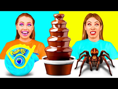 Видео: Шоколадный Фонтан Челлендж | Удивительные Кулинарные Лайфхаки от MeMeMe Challenge