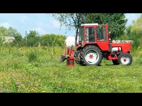 Видео: Т-25 з роторною косаркою 1,35 . Wirax Z-069