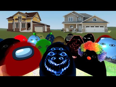 Видео: Злая семья Мунси против домов в Garry's Mod! (Парк 98)