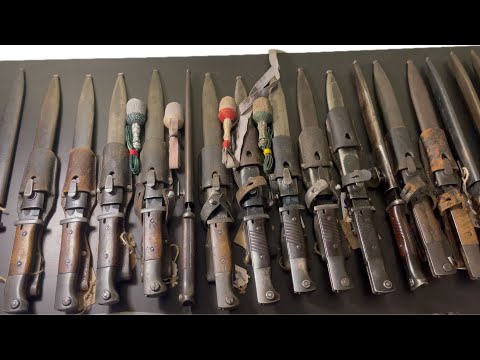 Видео: ШТЫКИ К98. ЦЕНЫ И ТИПЫ. K98 BAYONETS. PRICES AND TYPES.
