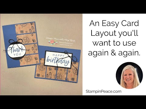 Видео: Простой макет открытки, который можно использовать с ЛЮБОЙ вашей любимой бумагой!