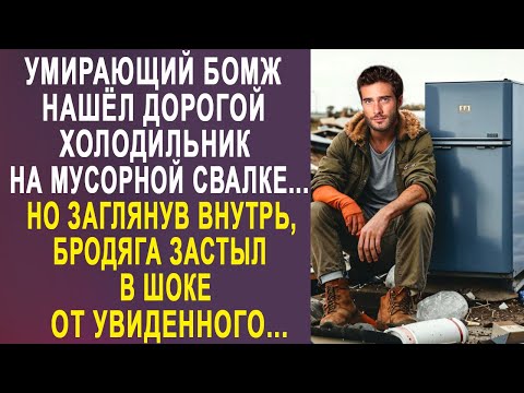 Видео: Бродяга нашёл дорогой холодильник на мусорной свалке. Но заглянув внутрь, он застыл, увидев...