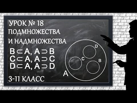 Видео: Изучаем математику с нуля / Урок № 18 / Подмножества  и надмножества