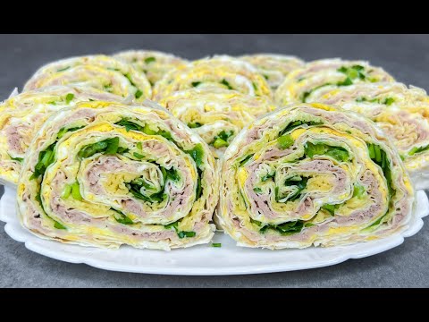 Видео: ТУНЕЦ в Лаваше Великолепная НОВОГОДНЯЯ ЗАКУСКА!!! / Быстрая Закуска из Лаваша / Tuna Pita