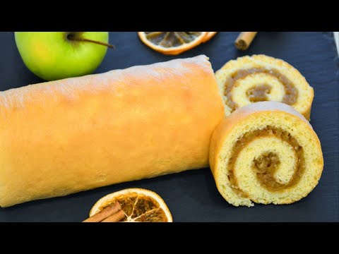 Видео: БИСКВИТНЫЙ РУЛЕТ 🍎 Яблочная ШАРЛОТКА