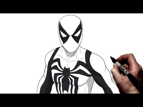 Видео: Как нарисовать костюм Анти-Венома | Пошаговое руководство | Человек-паук 2