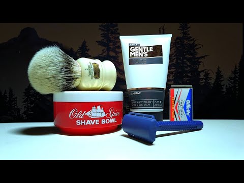Видео: Бритьё с мылом 1970-х годов! Old Spice soap, Simpsons Chubby 2, Tabac, Gillette - Wilkinson Sword