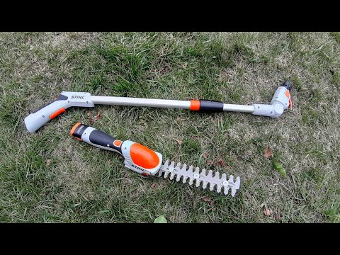 Видео: Аккумуляторный кусторез - ножницы Stihl HSA 25