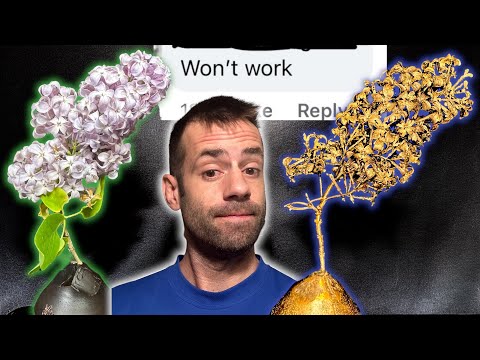 Видео: Бронзирование. Живые цветы: Сирень.