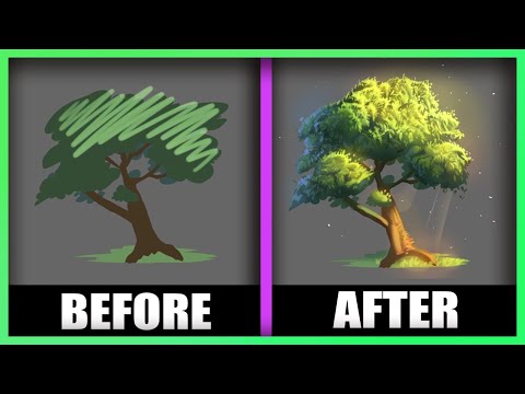 Видео: УЗНАЙТЕ РАЗ И НАВСЕГДА, КАК РИСОВАТЬ ДЕРЕВЬЯ🍃 (Процесс рисования в Photoshop + Голос)