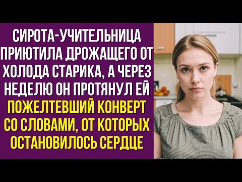 Видео: Сирота-учительница приютила дрожащего от холода старика, а через неделю он протянул ей