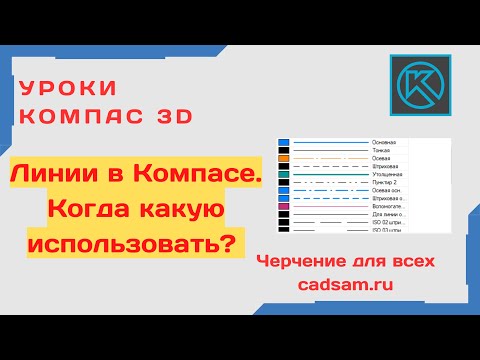 Видео: Видеоуроки Компас 3D. Линии в Компасе. Когда какую выбрать?