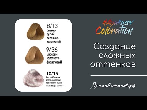 Видео: Создание сложных оттенков: /15, /31, /36 направлений | #AyukasovColoration | Денис Аюкасов