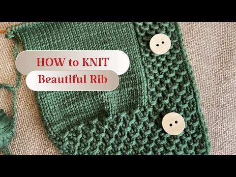 Видео: 🔥Красивейшая эластичная резинка спицами🔥Super rib stitch knitting