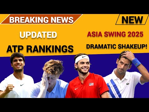 Видео: Перестановка рейтингов ATP 7 октября #RolexShanghaiMasters | Синнер и Джокович выбыли, Фриц и Шел...