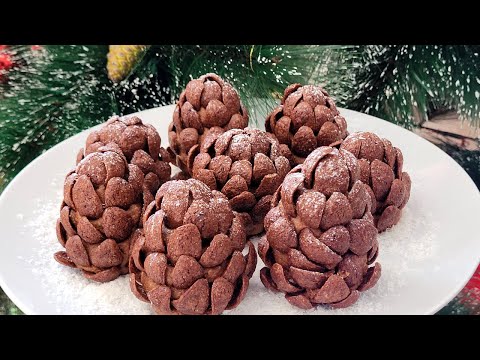 Видео: ТОТ САМЫЙ НОВОГОДНИЙ ДЕСЕРТ /Печенье «ШИШКИ»  БЕЗ ВЫПЕЧКИ! На Праздничный стол.