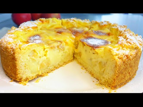 Видео: И Торта Не Надо!Какой же Вкусный!Кремовый  Яблочный🍏Пирог которыйТает Во Рту с Заварным кремом !