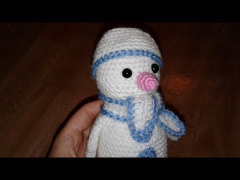 Видео: СНЕГОВИК крючком. Новогодние игрушки. Часть 4.