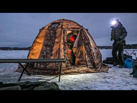 Видео: ВОТ ЭТА РАЗДАЧА! СДЕЛАЛИ ПЕРЕСТАНОВКУ В ПАЛАТКЕ. ТЕПЕРЬ КАК В КВАРТИРЕ. ЗИМНЯЯ РЫБАЛКА С НОЧЕВКОЙ.