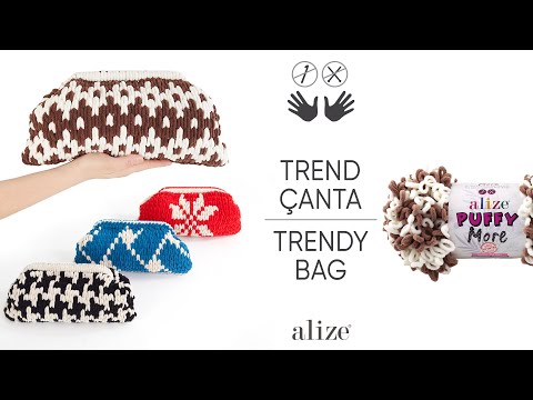 Видео: Alize Puffy More ile Trend Çanta • Trendy Bag • Трендовая сумка