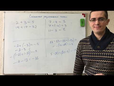 Видео: Рациональные числа. Законы сложения. Математика 5,6,7,8,9,10,11 класс. Подготовка к ЕГЭ, ОГЭ, ЦТ