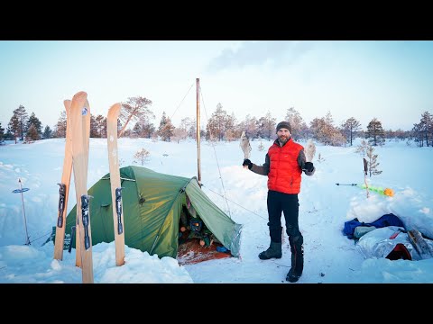 Видео: 9 дней живём в палатке до -30 | Путь в 82 км по тундре Заболотья