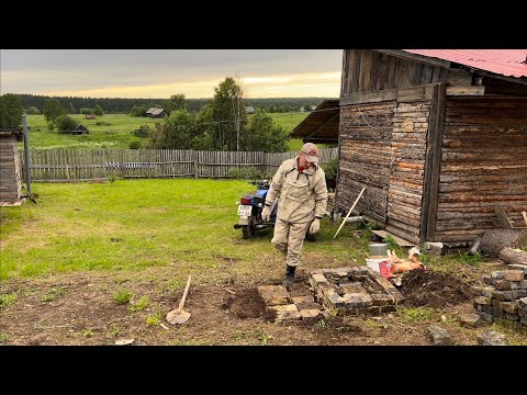 Видео: Посадка саженца яблони/собираю грибы в лесу/начал строить тандыр