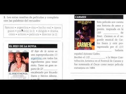 Видео: Уроки испанского А2 4.7. Тема - Кино. Работа с текстом.