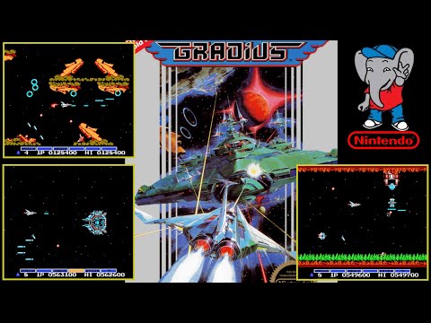 Видео: Gradius (NES / Денди) - Прохождение (2 круга / 2 loops). НЕ СПЛЮЩ. картинка, БЕЗ фильтров [1080p HD]