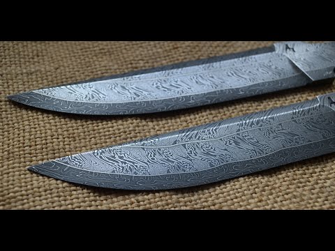 Видео: Мозаичный дамаск. Рождение клинка из дамасской стали. The most beautiful Mosaic Damaskus steel