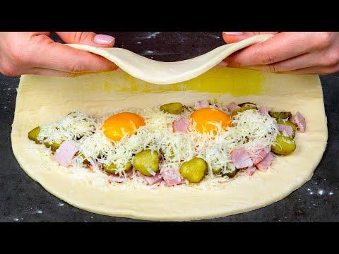 Видео: Вкуснее любой пиццы! Кальцоне из покупного слоеного теста с готовыми ингредиентами